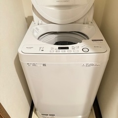 洗濯機 SHARP 2020年製の画像