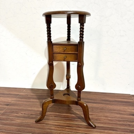 花台　アンティーク　ハイスタンド　引き出し付き