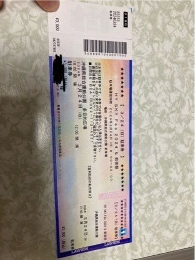 【引取決定】3/24 HYスカイフェスチケット✖️2枚、駐車場チケット