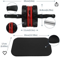 EnterSports アブホイールローラー 腹筋ローラー 膝保護マット付きの画像