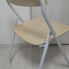 🍀無印良品🍀スチールパイプ折りたたみチェア板座🪑の画像