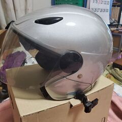 シルバー　YAMAHA　ジェットヘルメット　Sサイズ