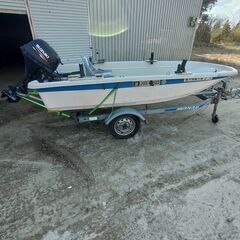 15馬力　小型ボート　トレーラー付き