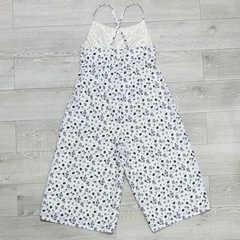 ✨美品✨COLZA コルザ オールインワン ワイドパンツ 花柄 ホワイト Lの画像