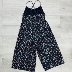 ✨美品✨COLZA コルザ オールインワン ワイドパンツ 花柄 ネイビー Lの画像