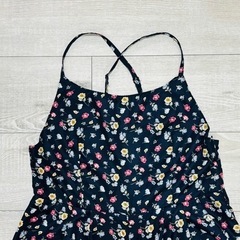 ✨美品✨COLZA コルザ オールインワン ワイドパンツ 花柄 ネイビー Lの画像