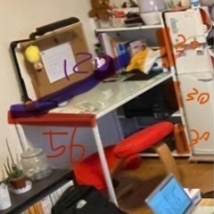 家具 机 ガラステーブル（解体済）の画像