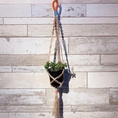 決まりました)マクラメ プラントハンガー ハンドメイド