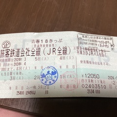 青春18切符　2024春分　残り3回