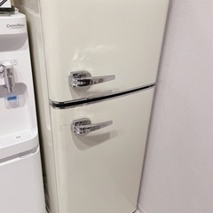 レトロ冷蔵庫114ℓ ホワイト
