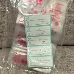 ピジョン手動搾乳器1式+フリーザーパック7枚+乳首色々の画像