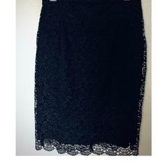 レースのスカート Lサイズ (ユニクロ) ネイビー
