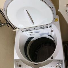 SHARP（シャープ） - ES-TX8C-W（タテ型洗濯乾燥機／洗濯機 プラズマクラスター）の画像