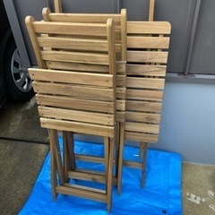 IKEA 屋外用テーブル・椅子2脚未使用の画像