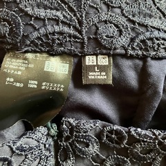 レースのスカート Lサイズ (ユニクロ) ネイビーの画像