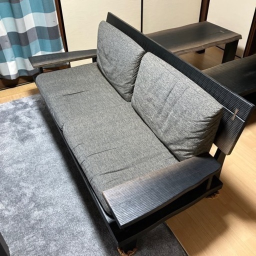 家具3点セット　ゆったり2人がけソファ・テーブル・テレビ台