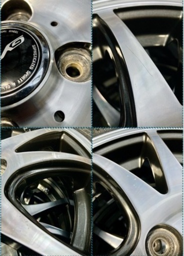 「商談中」㉘155/65R14新品ヨコハマタイヤ4本と中古美品ホイールとナット付き