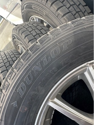 【バリ溝】145/80R13 タイヤホイールセット