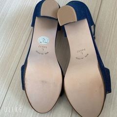 レディース デニム サンダル Lの画像