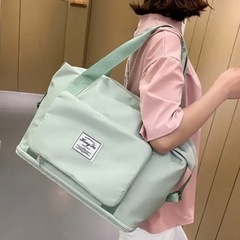 【新品未使用】靴/バッグ トラベルバッグ  旅行かばん　大容量　超軽量  折りたためる 拡張 グリーンの画像
