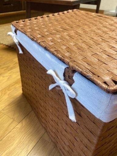 4個セット★ナチュラルな藤のカゴ　バスケット　物入れ　アンティーク　カフェ