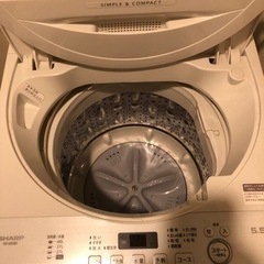 SHARP   全自動洗濯機（2020年製）の画像