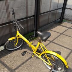 新品未使用　折りたたみ自転車(黄色) 新品・未使用 ※訳あり】HUMMER 折りたたみ自転車 イエロー ノーパンク