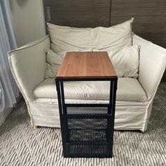 美品 家具 ソファ 1.5人掛けソファ テーブルセットの画像