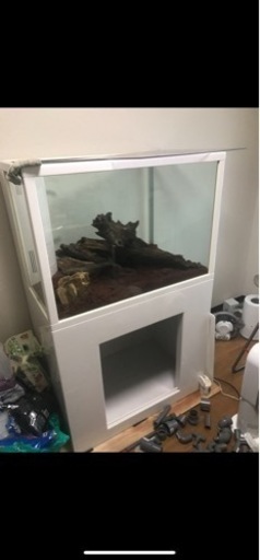 （値下げ）金曜日までに取りに来ていただける方　アクリル水槽　オーバーフロー式