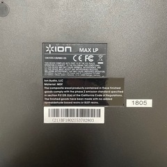 ION AUDIO MAX LP レコードプレーヤーの画像