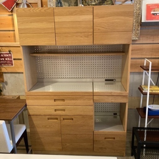 ★売約済★　unico ウニコ キッチンボード HUTTE ヒュッテ 家具 収納家具 食器棚、キッチン収納