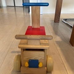 木製　手押し車　ミニカー　おもちゃの画像