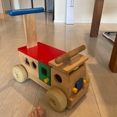 木製　手押し車　ミニカー　おもちゃの画像