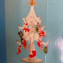 ガラスクリスマスツリー　オーナメント付き