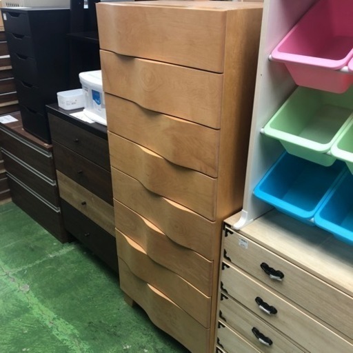 IDEE 8段チェスト メープル材 WAVE TALL CHEST MAPLE