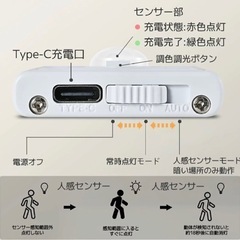 超薄型LED人感センサーライト　新品未使用の画像