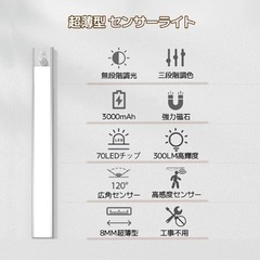 超薄型LED人感センサーライト　新品未使用