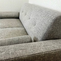 LOWYA 2人掛け 天然木脚ソファ（グレー ）