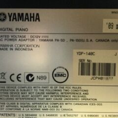 ヤマハ電子ピアノ　YDP-140C　中古　2009年製　値下げ♪の画像