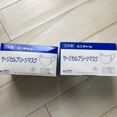 【受渡決定済み】【本日か明日、受取り希望】プリーツマスク　100枚の画像