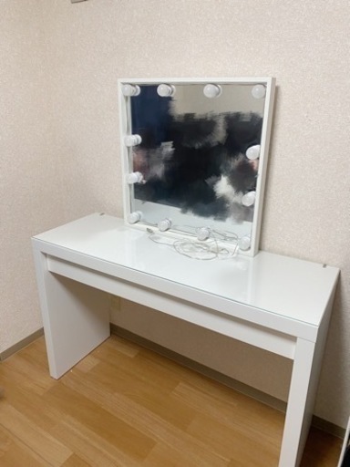 [セット売り]IKEA MALM ドレッサー+NISSEDAL 鏡