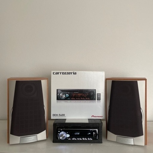 カーオーディオ DIY オリジナル加工品 Pioneer/carrozzeria DEH-5400家電 オーディオ SONYスピーカー 10/14配線の取り回しスッキリ化！