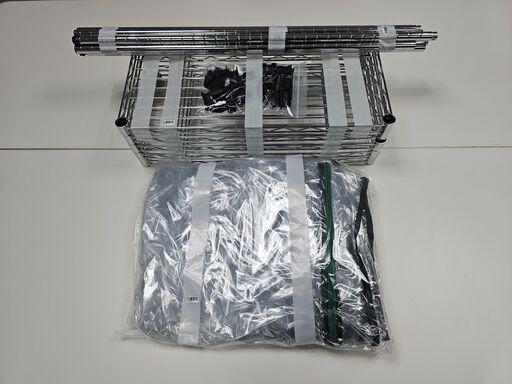 ５段スチールラック・メタルラック＋雨避けカバー【ホームセンター12,000円相当】➁