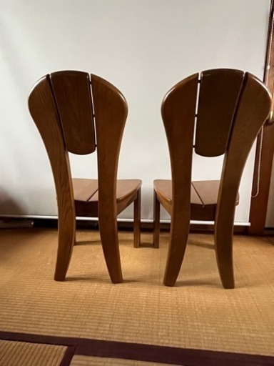 浜本工芸　ダイニングチェア　2脚セット　中古 ハイバックダイニングチェア 中古 浜本工芸 オーク材 2脚セット 2026年 