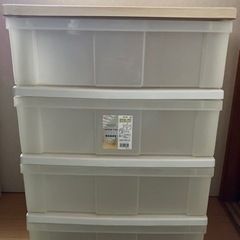 アイリスオーヤマ　ウッドトップチェスト4段　クローゼット収納