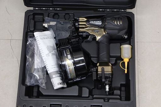HiKOKI 65mm 高圧ロール釘打機 NV65HR2(S) ハイゴールド エア釘打ち機 パワー切替機構付 ハイコーキ (D5589saxwY)
