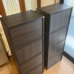 ★扉付 収納棚（４段）「美品」２基なら8,000円の画像