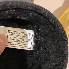 アグ ブーツ　ブラックレザーの画像