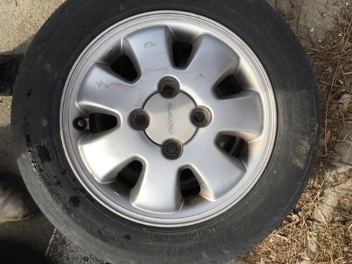 サンバーディアスワゴンスーパーチャージャー純正　13インチタイヤホイール 155/65R13