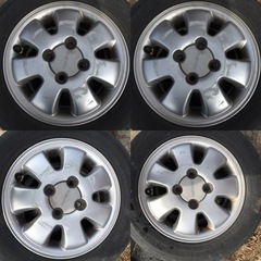 サンバーディアスワゴンスーパーチャージャー純正　13インチタイヤホイール 155/65R13の画像